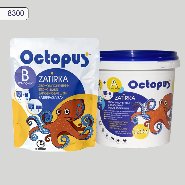 Затирка епоксидна колір 8300, двухкомпонентна Octopus thumb 2