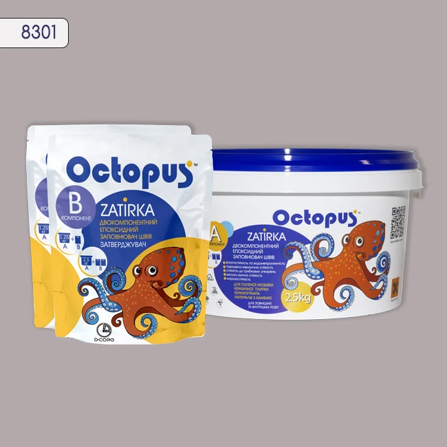 Затирка епоксидна колір 8301, двухкомпонентна Octopus thumb 3