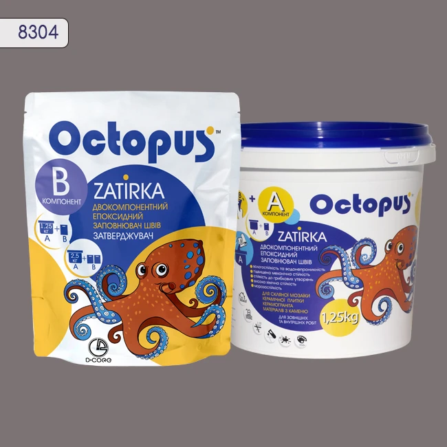 Затирка епоксидна колір 8304, двухкомпонентна Octopus thumb 2