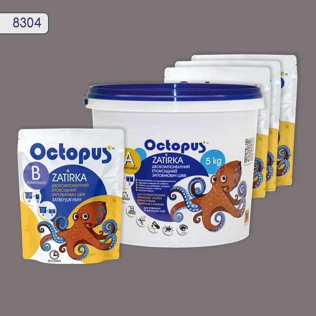 Затирка епоксидна колір 8304, двухкомпонентна Octopus thumb 4