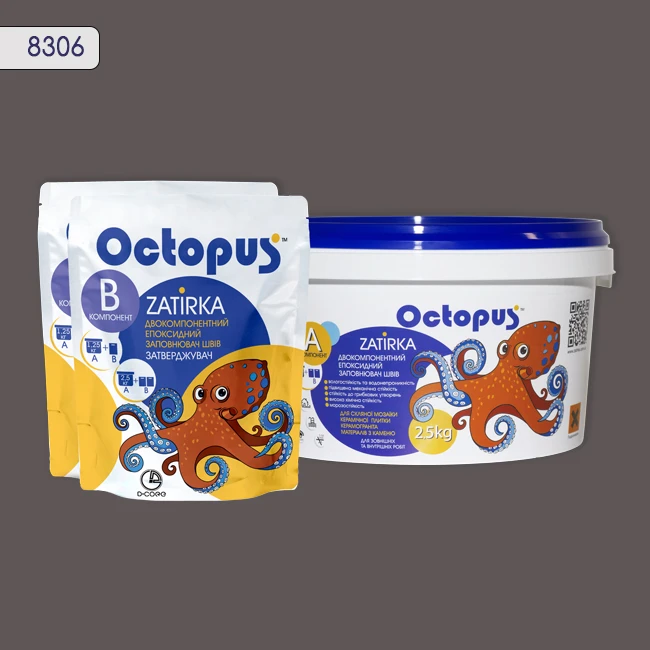 Затирка епоксидна колір 8306, двухкомпонентна Octopus thumb 3
