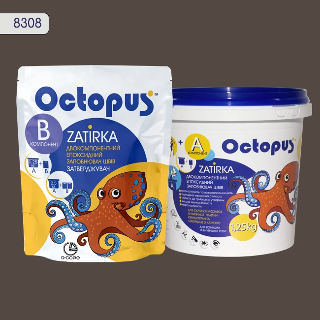 Затирка епоксидна колір 8308, двухкомпонентна Octopus thumb 2
