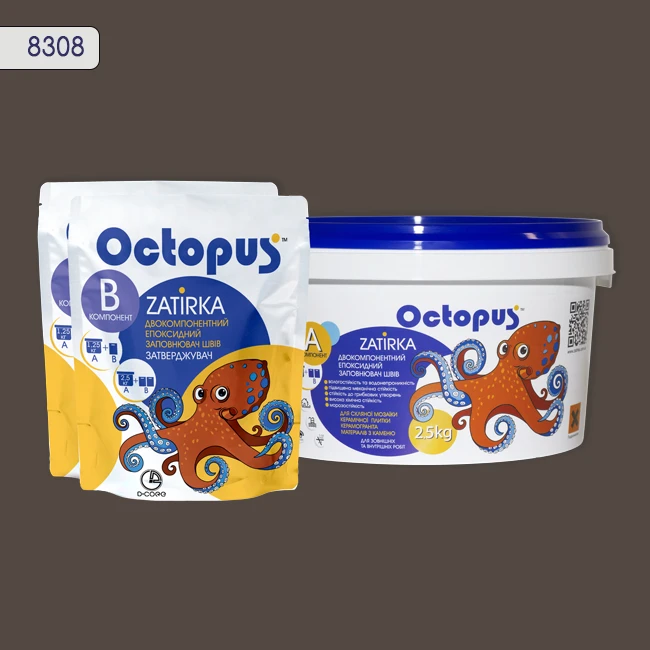 Затирка епоксидна колір 8308, двухкомпонентна Octopus thumb 3