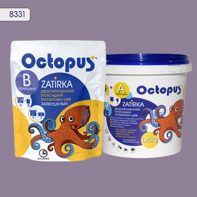 Затирка епоксидна колір 8331, двухкомпонентна Octopus thumb 2