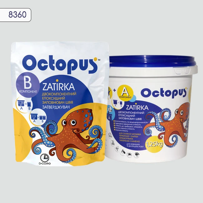 Затирка епоксидна колір 8360, двухкомпонентна Octopus thumb 2