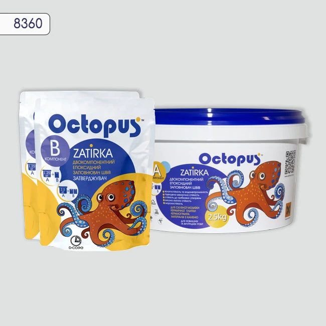 Затирка епоксидна колір 8360, двухкомпонентна Octopus thumb 3