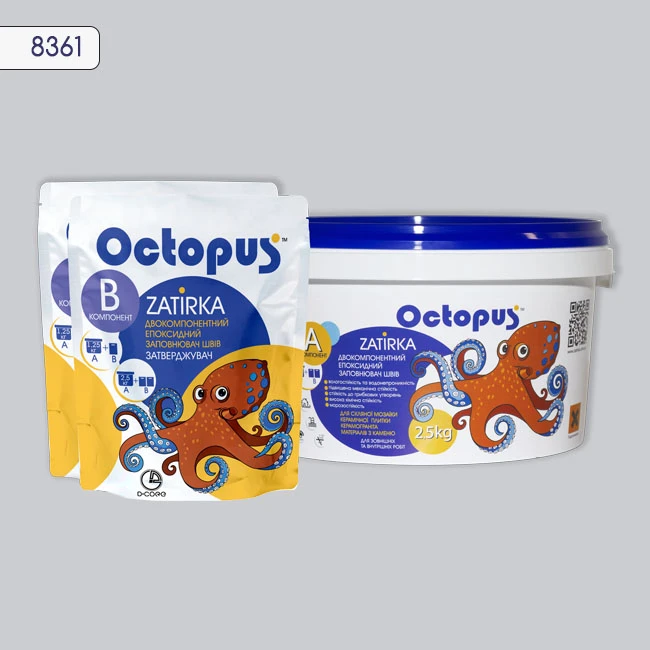 Затирка епоксидна колір 8361, двухкомпонентна Octopus thumb 3
