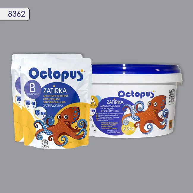 Затирка епоксидна колір 8362, двухкомпонентна Octopus thumb 3