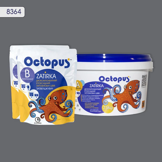 Затирка епоксидна колір 8364, двухкомпонентна Octopus thumb 3