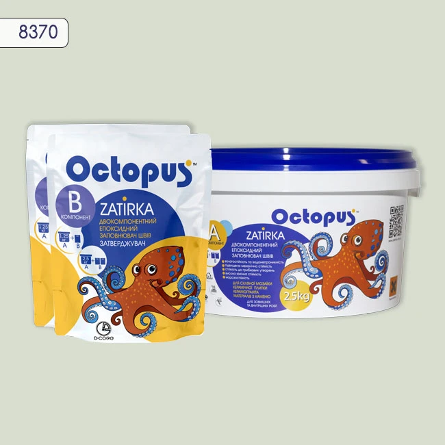 Затирка епоксидна колір 8370, двухкомпонентна Octopus thumb 3