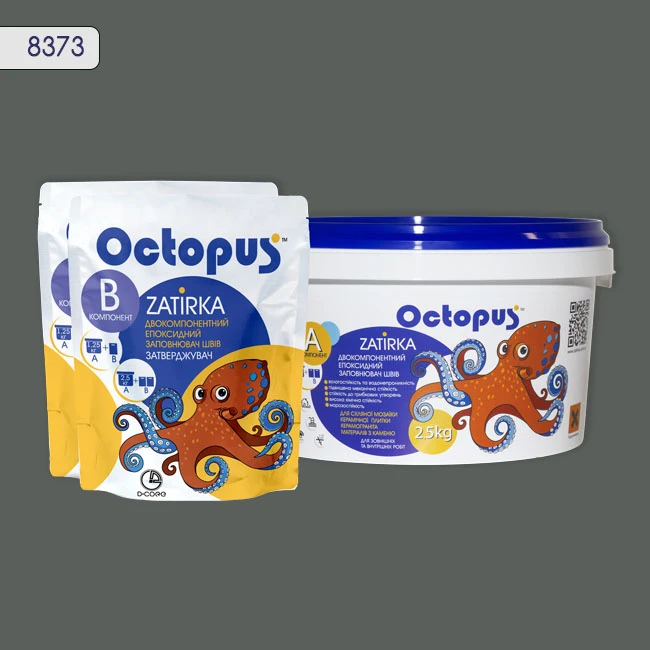 Затирка епоксидна колір 8373, двухкомпонентна Octopus thumb 3