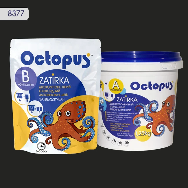 Затирка епоксидна колір 8377, двухкомпонентна Octopus thumb 2
