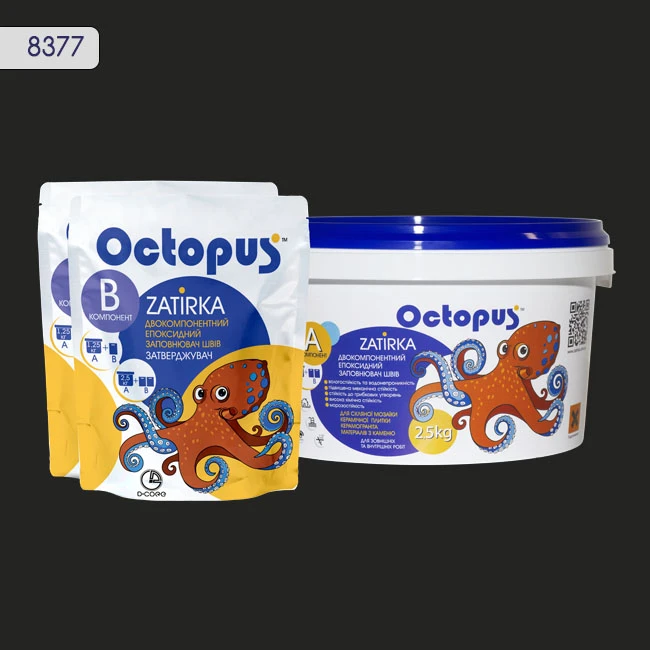 Затирка епоксидна колір 8377, двухкомпонентна Octopus thumb 3