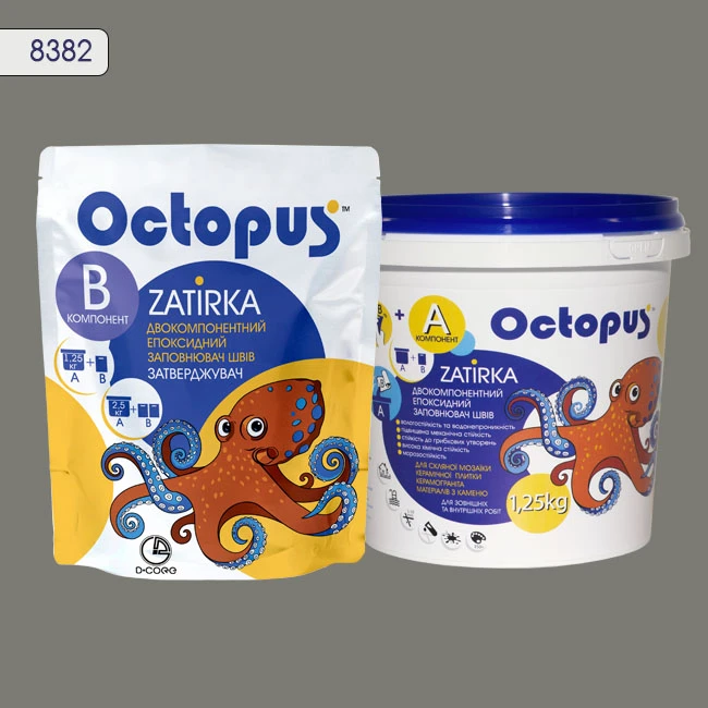 Затирка епоксидна колір 8382, двухкомпонентна Octopus thumb 2