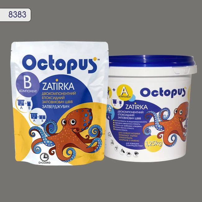 Затирка епоксидна колір 8383, двухкомпонентна Octopus thumb 2