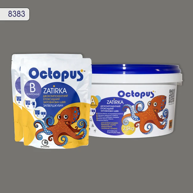Затирка епоксидна колір 8383, двухкомпонентна Octopus thumb 3
