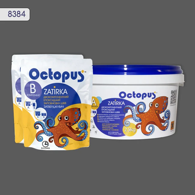 Затирка епоксидна колір 8384, двухкомпонентна Octopus thumb 3