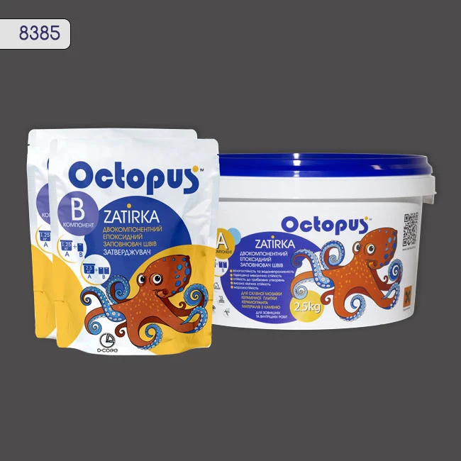 Затирка епоксидна колір 8385, двухкомпонентна Octopus thumb 3