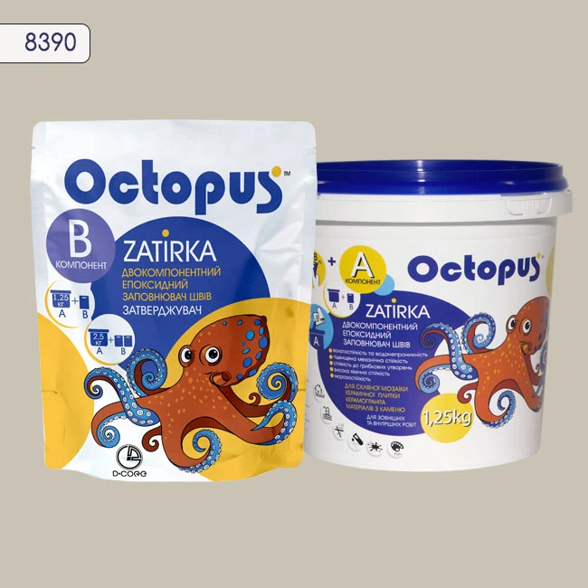 Затирка епоксидна колір 8390, двухкомпонентна Octopus thumb 2