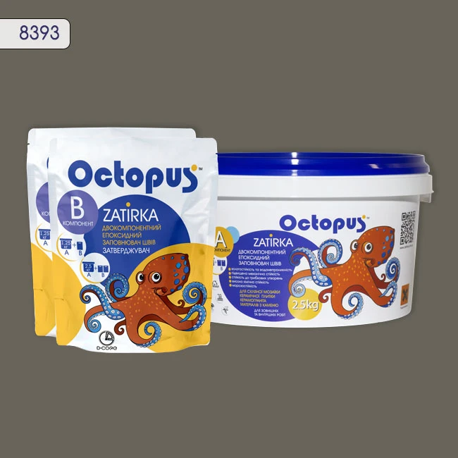 Затирка епоксидна колір 8393, двухкомпонентна Octopus thumb 3