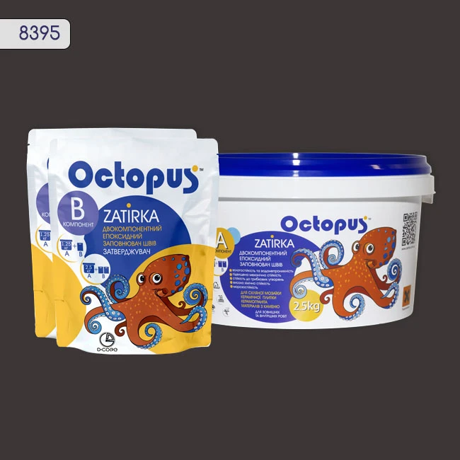 Затирка епоксидна колір 8395, двухкомпонентна Octopus thumb 3