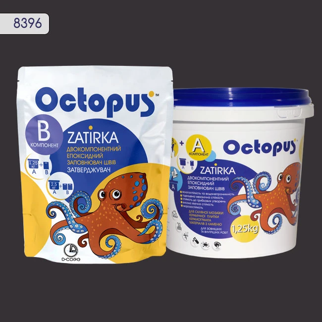 Затирка епоксидна колір 8396, двухкомпонентна Octopus thumb 2