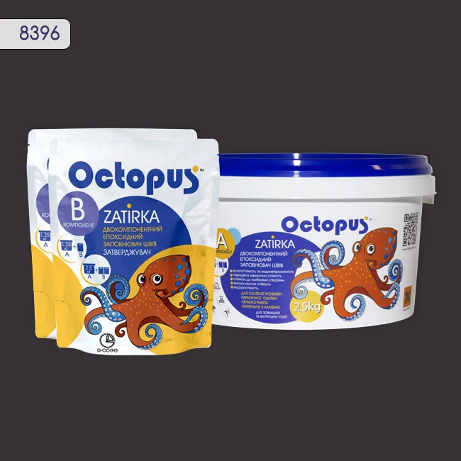 Затирка епоксидна колір 8396, двухкомпонентна Octopus thumb 3
