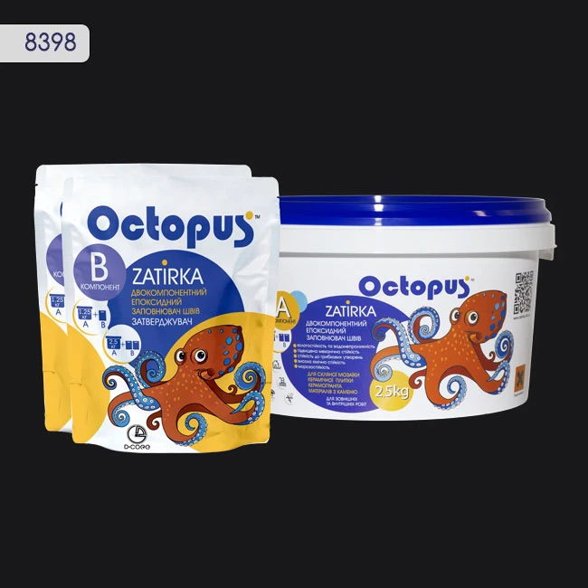 Затирка епоксидна колір 8398, двухкомпонентна Octopus thumb 3
