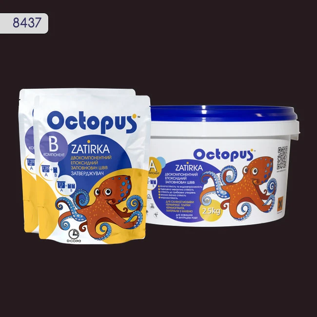 Затирка епоксидна колір 8437, двухкомпонентна Octopus thumb 3