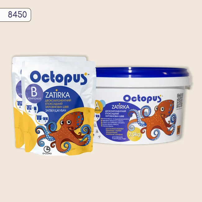 Затирка епоксидна колір 8450, двухкомпонентна Octopus thumb 3