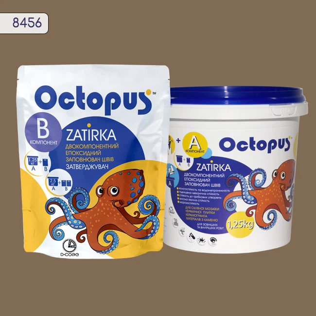 Затирка епоксидна колір 8456, двухкомпонентна Octopus thumb 2