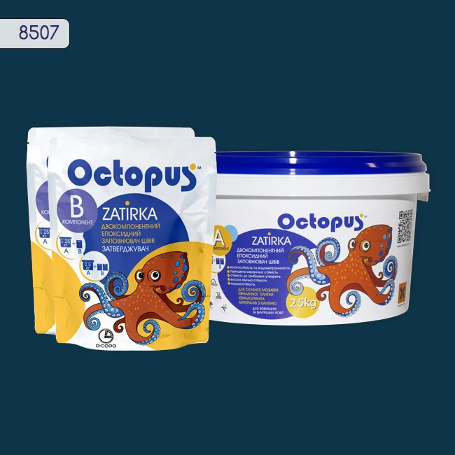 Затирка епоксидна колір 8507, двухкомпонентна Octopus thumb 3
