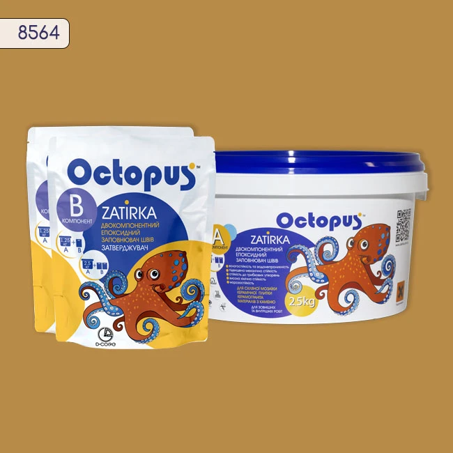Затирка епоксидна колір 8564, двухкомпонентна Octopus thumb 3