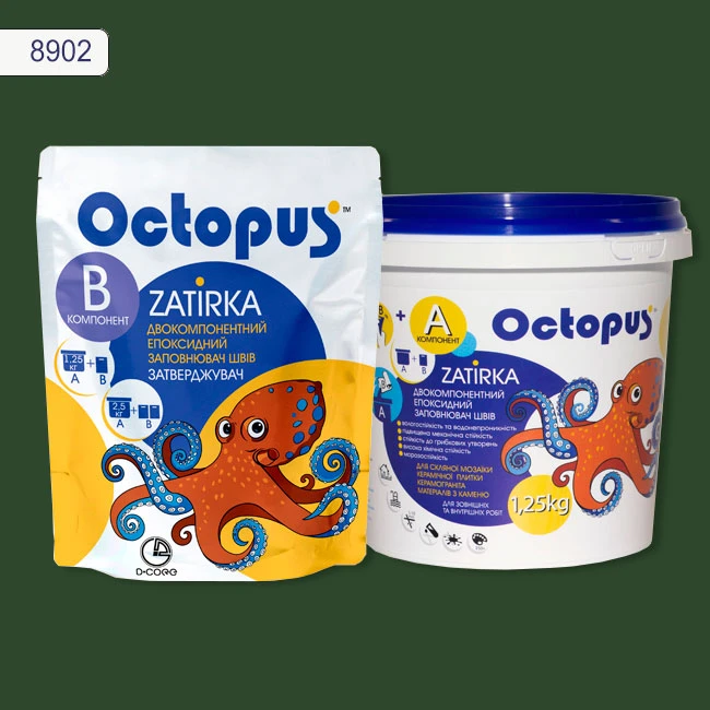 Затирка епоксидна колір 8902, двухкомпонентна Octopus thumb 2