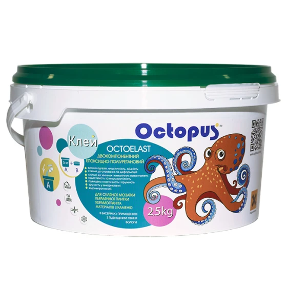 Клей OCTOELAST двокомпонентний епоксидно-поліуретановий 2,5 кг Octopus