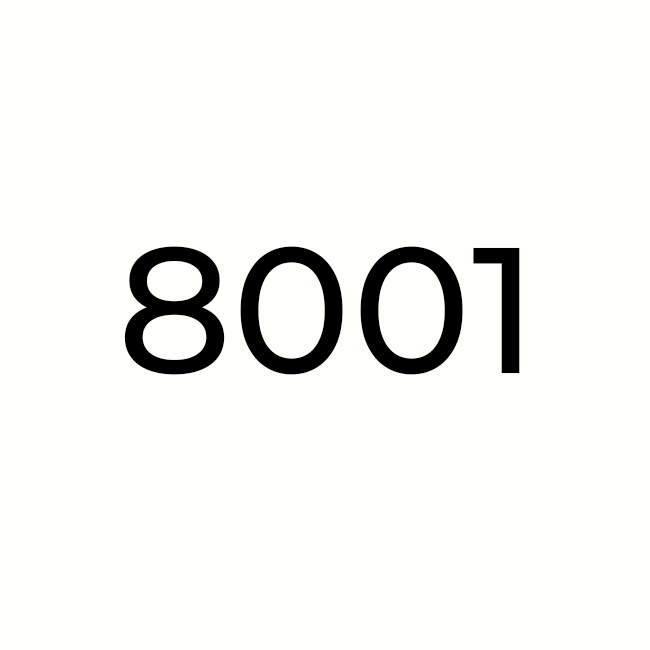 Білий 8001
